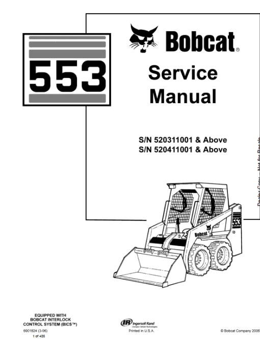 Bobcat 553 Skid-Steer Loader Service Manual - Image 2