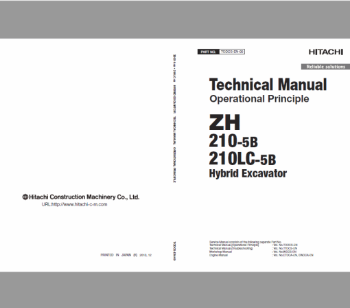 Hitachi ZH210LC-5B Excavator Service Repair Manual - Image 7