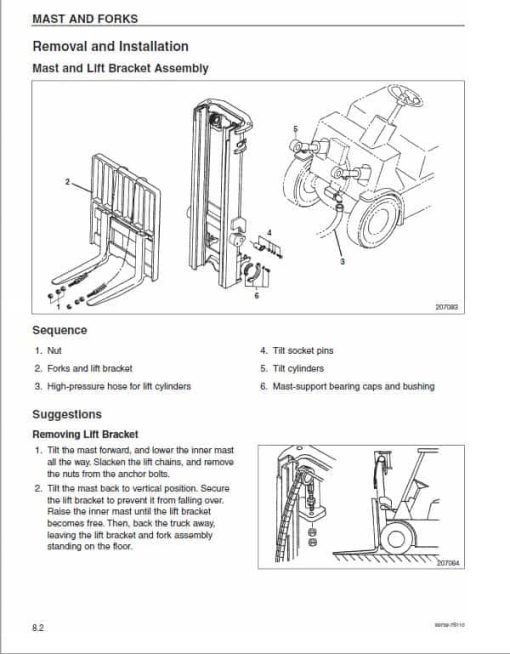 Mitsubishi FBC15N, FBC18N, FBC18LN Forklift Lift Truck Service Manual - Image 5