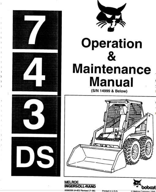 Bobcat 741, 742 and 743 Skid-Steer Loader Service Manual - Image 6