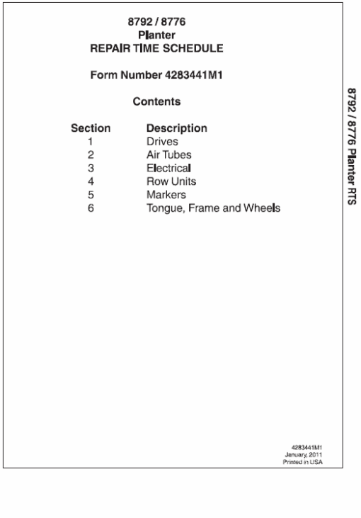 Massey Ferguson 8792, 8776 Planter Service Manual - Image 7