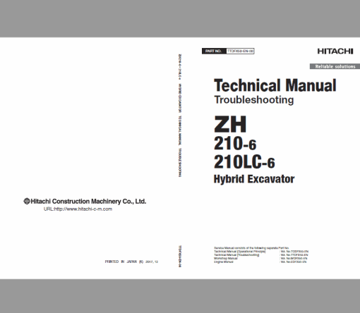 Hitachi ZH210-6 and ZH210LC-6 Excavator Service Repair Manual - Image 5