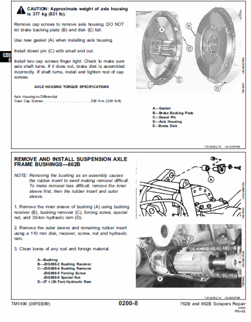 John Deere 762B, 862B Scraper Repair Technical Manual (TM1489 and TM1490) - Image 4