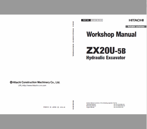 Hitachi ZX20U-5B Excavator Service Repair Manual