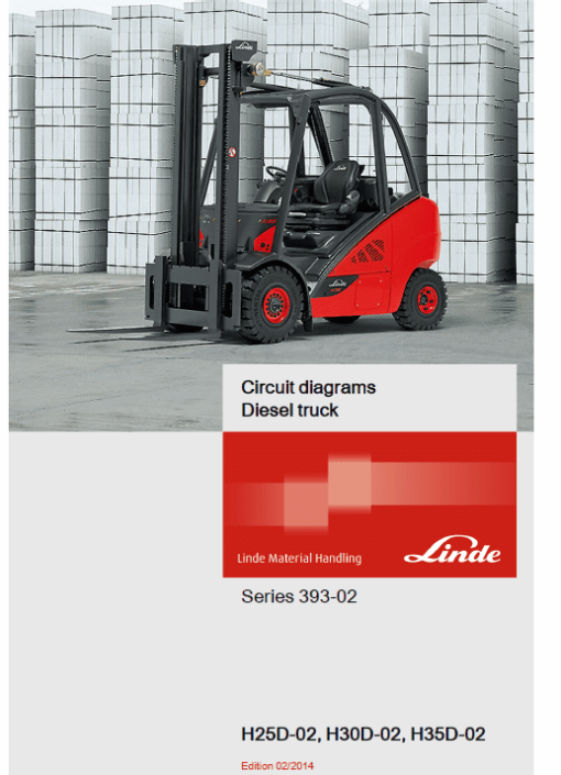 Linde Type 393 Forklift Truck H-Series: H25D-02, H30D-02, H35D-02 Repair Service Manual - Image 8