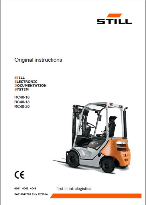 Still Diesel LPG Forklift Trucks RC40: RC40-16, RC40-18, RC40-20 Workshop Manual - Image 7