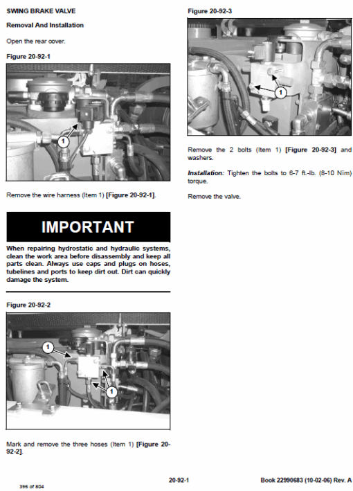 Bobcat ZX75 and ZX125 Excavator Service Manual - Image 3