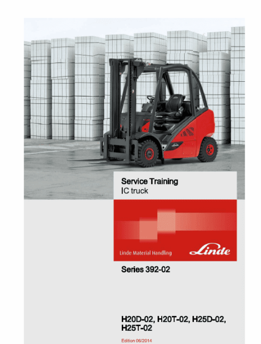 Linde 392 Forklift : H20D, H25D, H20T, H25T Service Repair Manual - Image 8