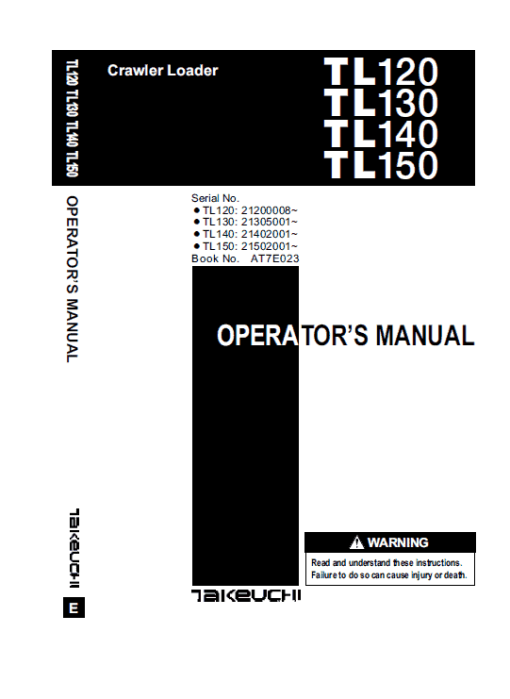 Takeuchi TL120 Loader Service Manual - Image 4