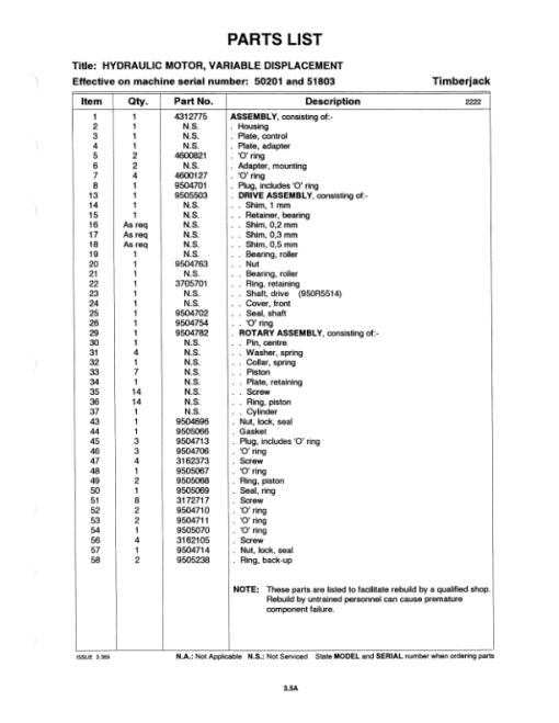 John Deere 525 Loaders (SN 50201 & 51803) Parts Catalog Manual - Image 3