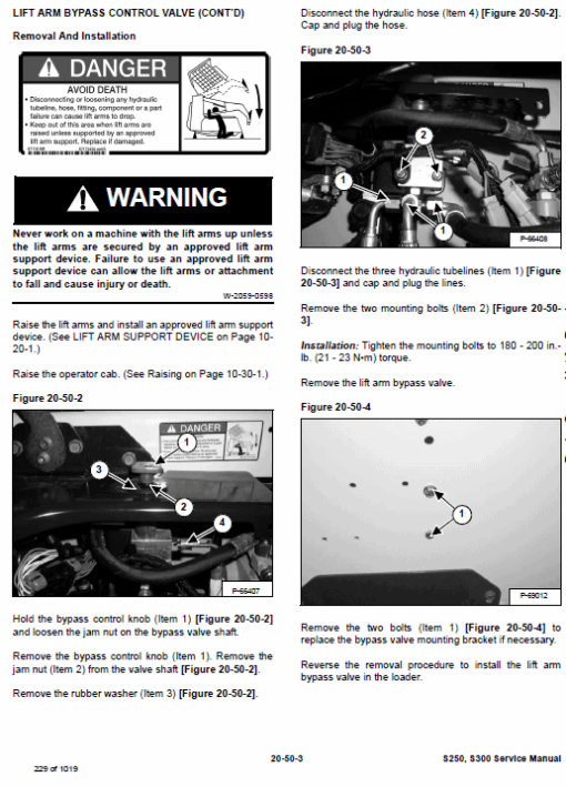 Bobcat S250 and S300 Skid-Steer Loader Service Manual - Image 2