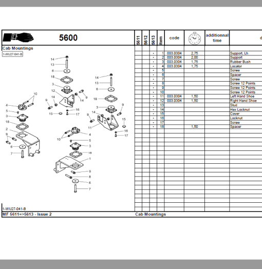 Massey Ferguson 5611, 5612, 5613 Tractors Repair Service Manual - Image 7