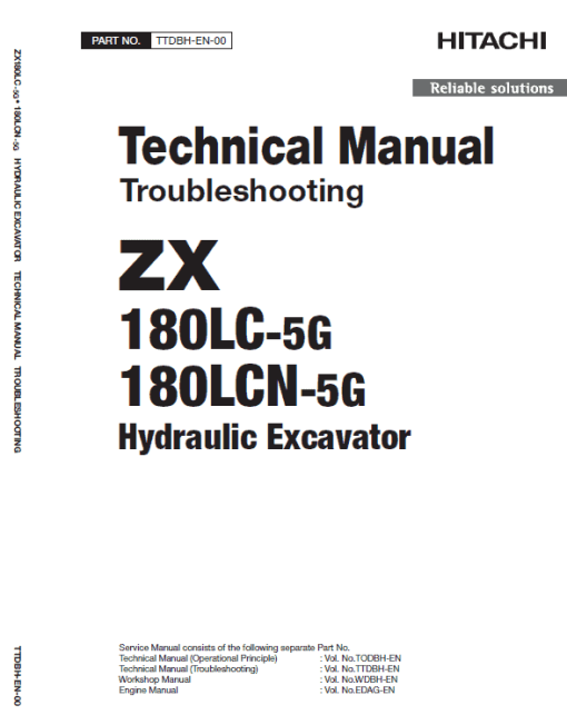 Hitachi ZX180LC-5B and ZX180LC-5G Excavator Service Repair Manual - Image 8