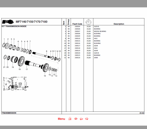 Massey Ferguson 7140, 7150, 7170, 7180 Tractor Service Manual - Image 8