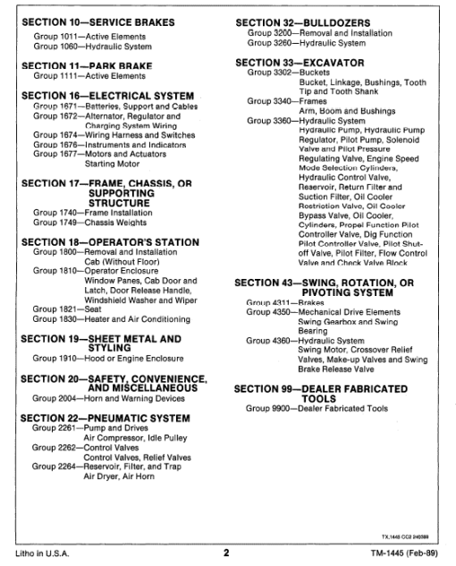 John Deere 595D Excavator Technical Manual (TM1444 and TM1445) - Image 9