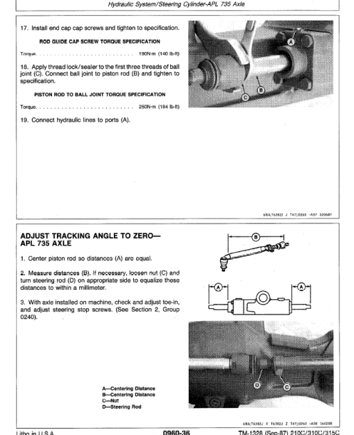 John Deere 210C, 310C, 315C Backhoe Loader Repair Technical Manual - Image 5