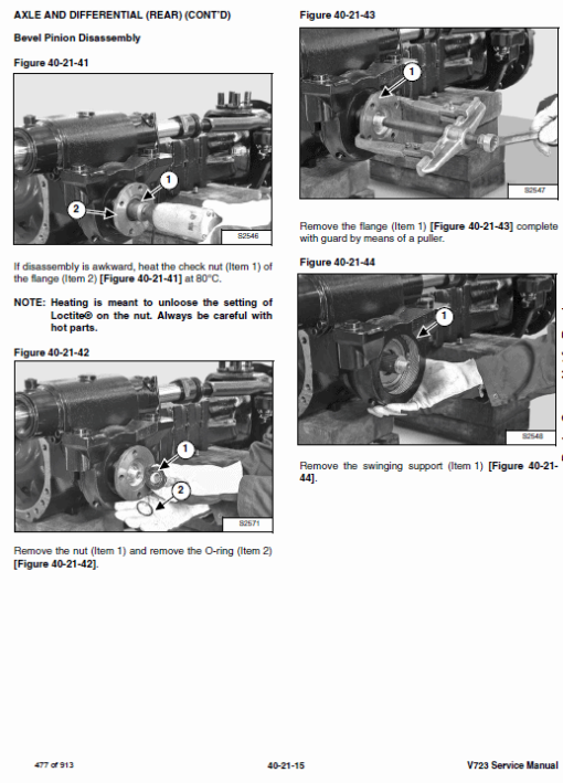 Bobcat V723 VersaHANDLER Telescopic Service Repair Manual - Image 8