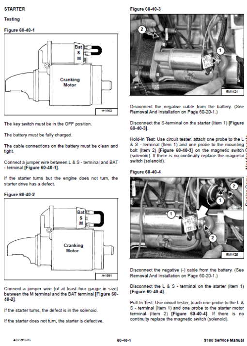 Bobcat S100 Skid-Steer Loader Service Manual - Image 6