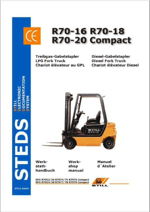 Still Electric Fork Truck R70: R70-16 R70-18 R70-20 Repair Circuit Workshop Operating Manual - Image 9