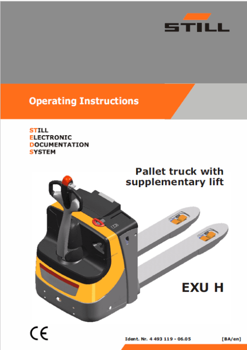 Still EXU-H, EXU-S, EXU-SF, EXU 16-20 Pallet Truck Workshop Repair Manual - Image 9