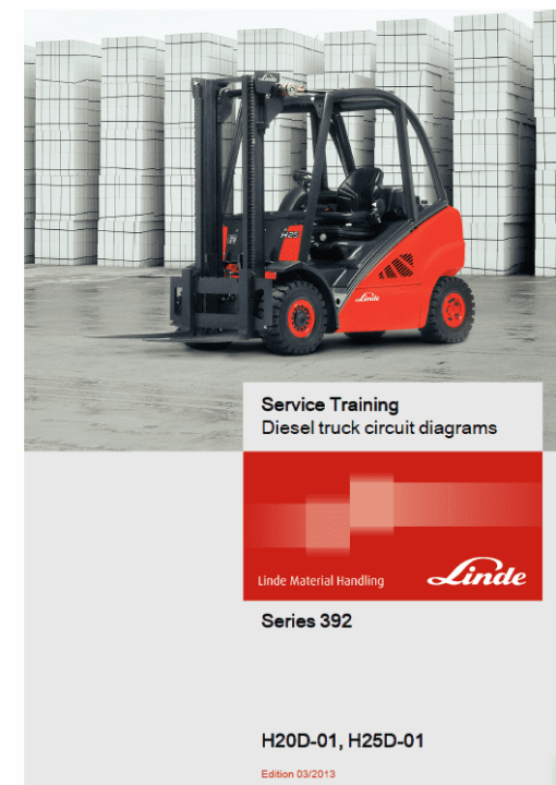 Linde 392 Forklift : H20D, H25D, H20T, H25T Service Repair Manual