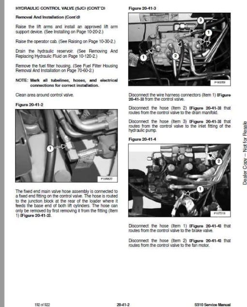 Bobcat S510 Skid-Steer Loader Service Repair Manual - Image 8