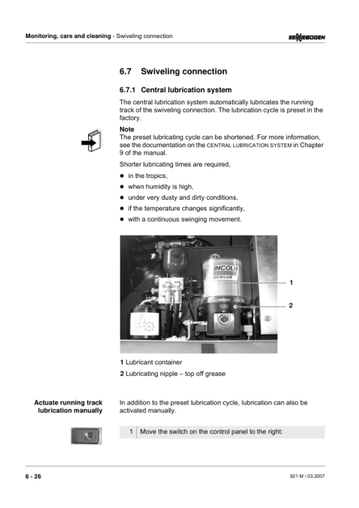 Sennebogen 821.0.1278 Operators, Maintenance and Parts Manual - Image 4