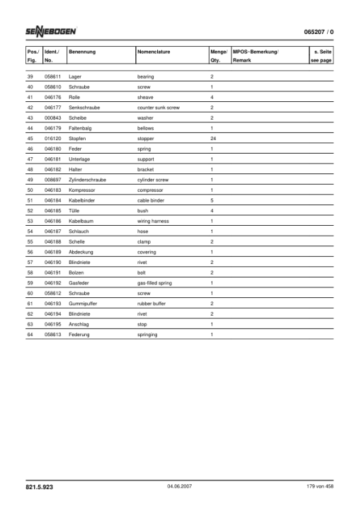 Sennebogen 821.5.923 Schematics and Parts Manual - Image 3