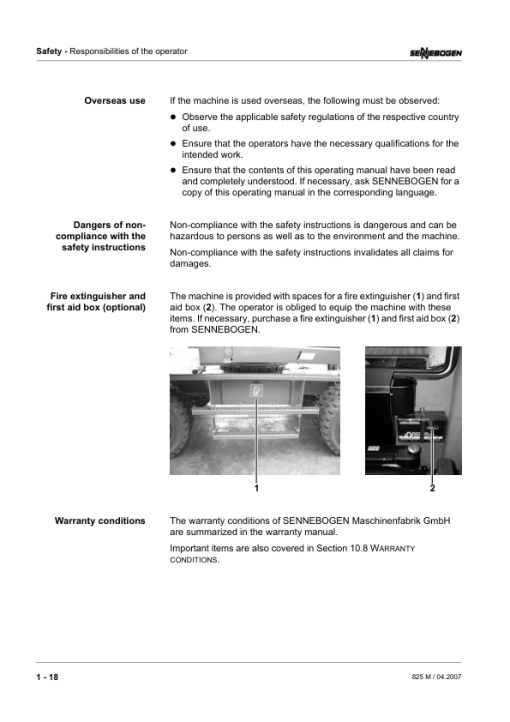 Sennebogen 825.0.1061 Operators, Maintenance and Parts Manual - Image 3