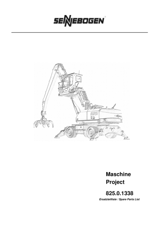 Sennebogen 825.0.1338 Operators, Maintenance and Parts Manual - Image 3