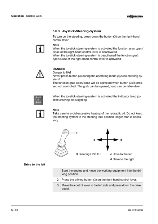 Sennebogen 850.0.205 Operating, Maintenance and Parts Manual - Image 6