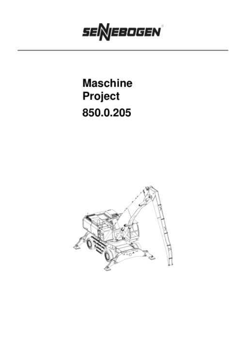 Sennebogen 850.0.205 Operating, Maintenance and Parts Manual - Image 3