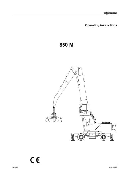 Sennebogen 850.0.227 Operators, Maintenance and Parts Manual - Image 2