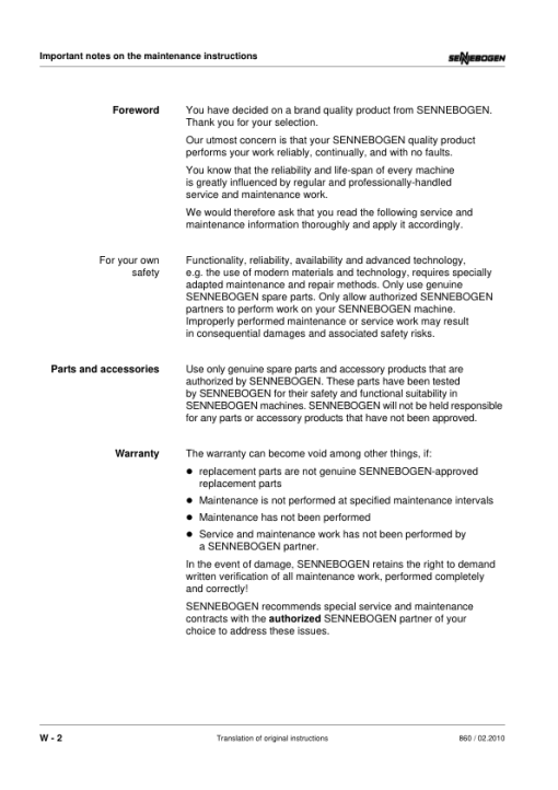 Sennebogen 860.0.1002 Operators, Maintenance and Parts Manual - Image 5