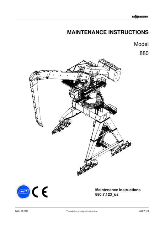 Sennebogen 880.7.123 Operators, Maintenance and Parts Manual - Image 3