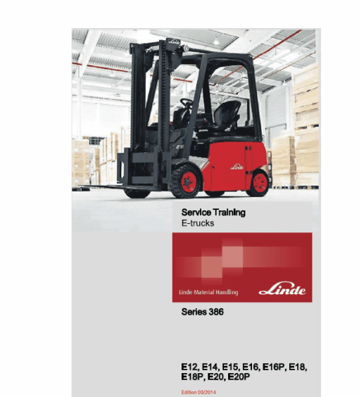 Linde Series 386 Electric Forklift Truck: E12, E14, E15, E16, E18, E20 Workshop Manual - Image 9