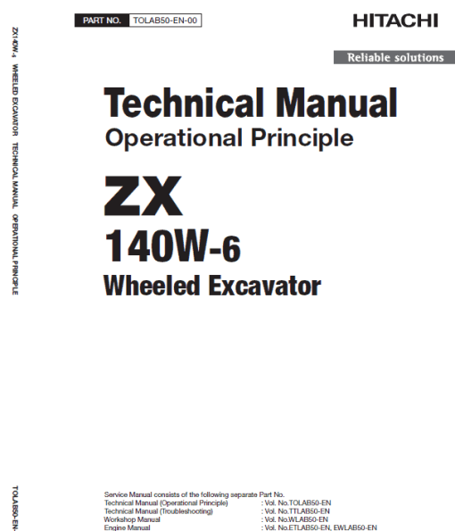 Hitachi ZX140-3 and ZX140-6 Excavator Service Repair Manual - Image 3