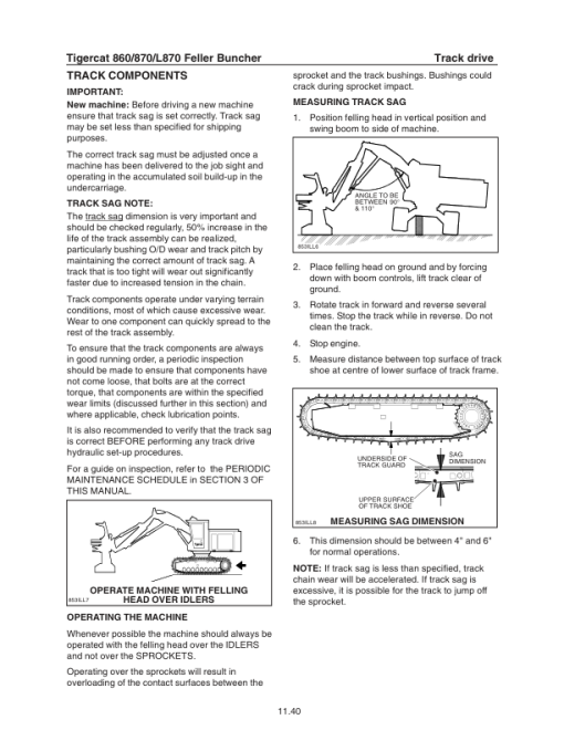 Tigercat 860, 870, L870 Feller Buncher Repair Service Manual - Image 4