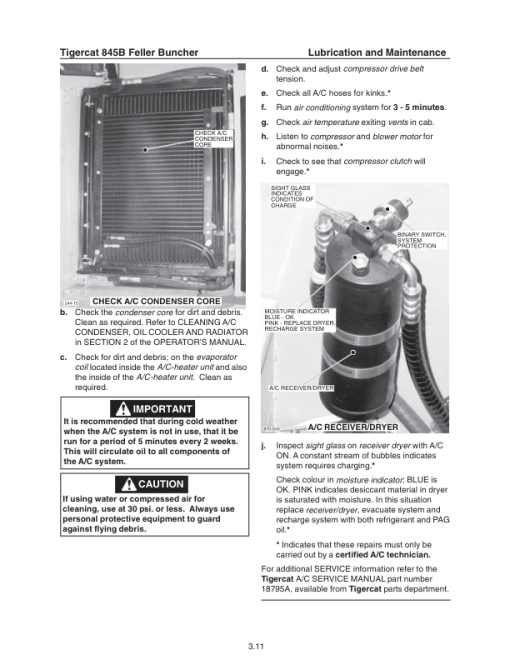 Tigercat 845B Feller Buncher Repair Service Manual (SN 8450501 - 8451499) - Image 5