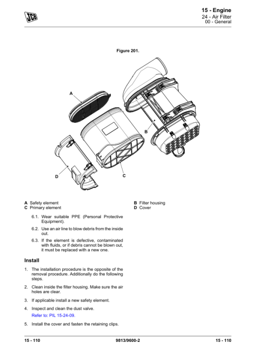 JCB 210X, 220X Excavator Service Repair Manual - Image 2