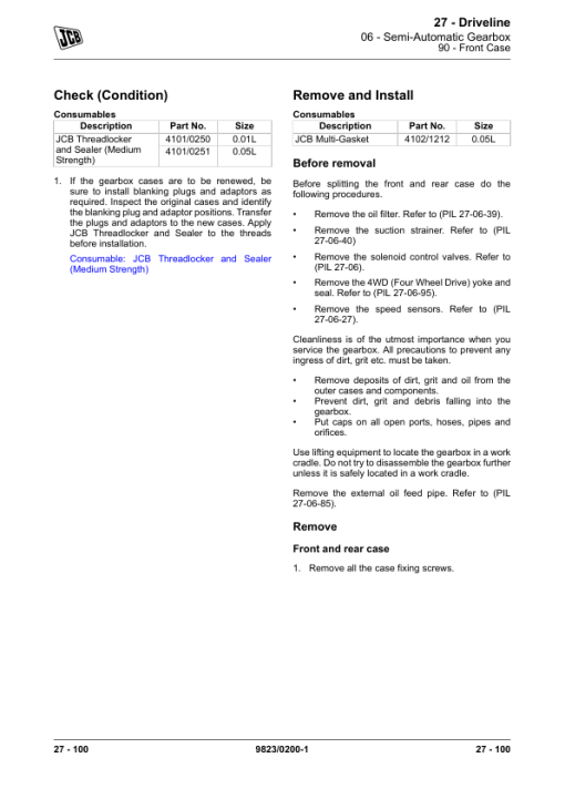 JCB HS750 Transmission Axle Service Repair Manual - Image 3