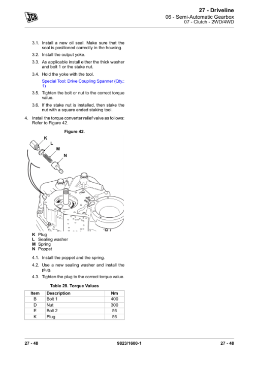 JCB PS760, PS764, PS766 Powershift Transmission Repair Manual - Image 2