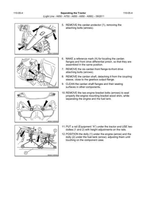 Valtra A650, A750, A850, A950, A990 Tractors Repair Manual - Image 2