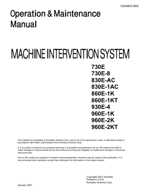 Komatsu 860E-1K Dump Truck Service Repair Manual - Image 2