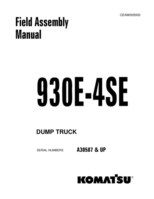 Komatsu 930E-4SE Dump Truck Service Repair Manual - Image 3