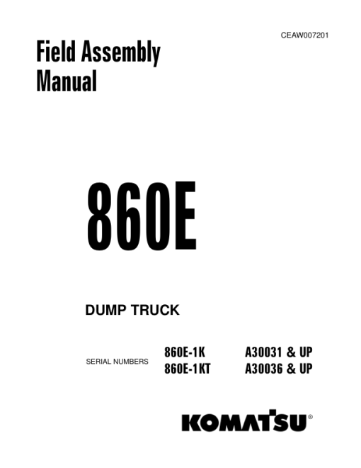 Komatsu 860E-1K Dump Truck Service Repair Manual - Image 5