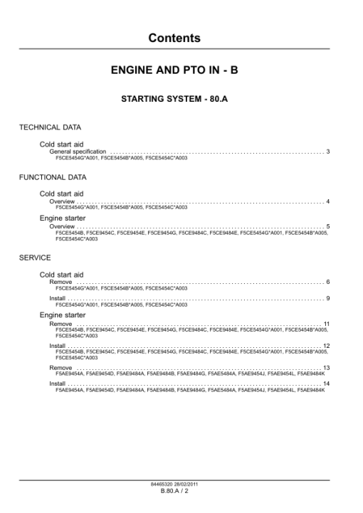 CNH F5 (F5AE & F5CE ) Tier 3 Engine Repair Manual - Image 4