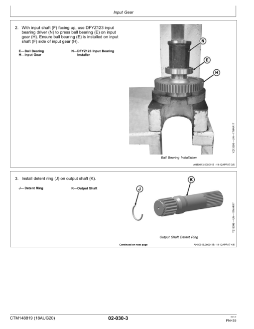 John Deere 5928RFG Pump Drive Component Technical Manual (CTM148819) - Image 2