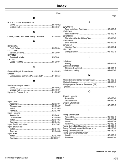 John Deere 5928RFG Pump Drive Component Technical Manual (CTM148819) - Image 4