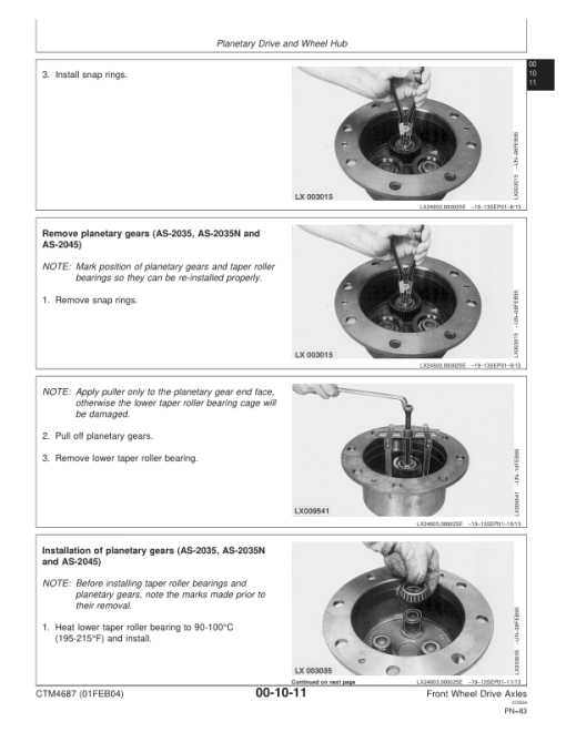 John Deere AS-2025, AS-2035, AS-2035N1, AS-2045, AS-2060, MS-2025, MS-2035, MS-2045 Axles Manual (CTM4687) - Image 4